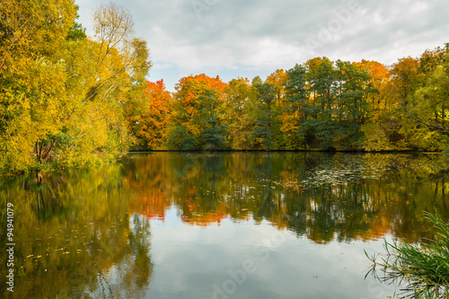 Autumn at the lake in Poland