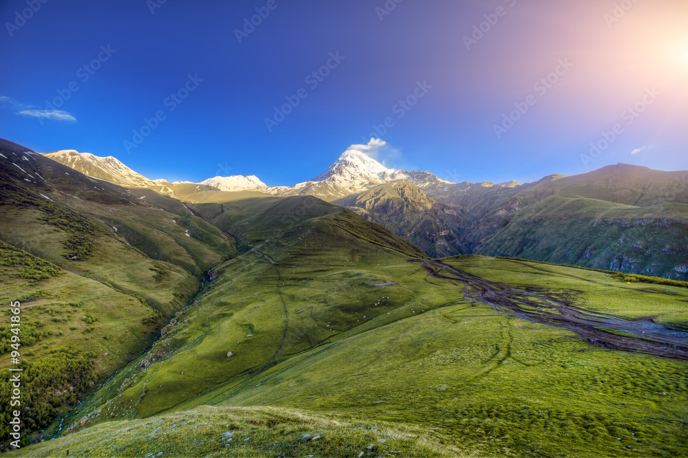 mountains landscape in Kazbeki region mountains landscape in Kazbeki region