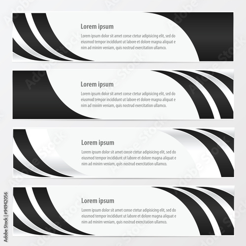 banner    black and white color