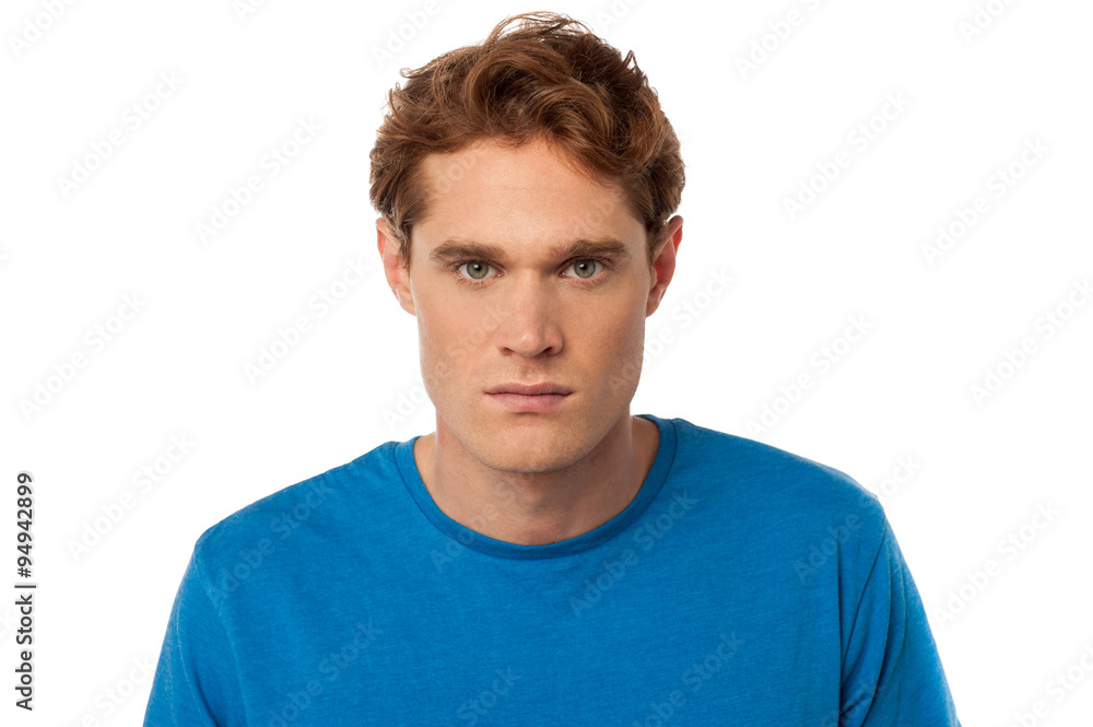 Young serious man staring Young serious man staring
