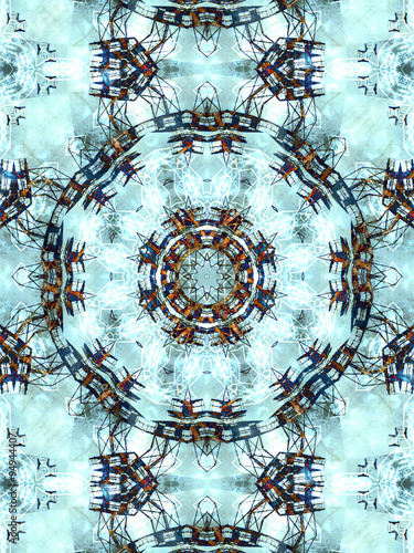 Light grey abstract kaleidoscope