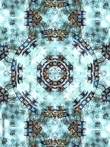 Light grey abstract kaleidoscope