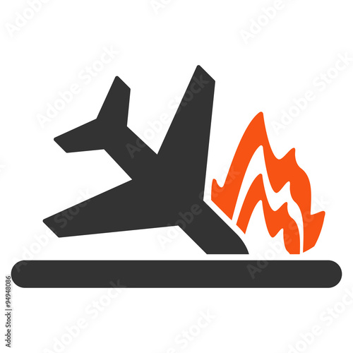 Airplane Crash Icon