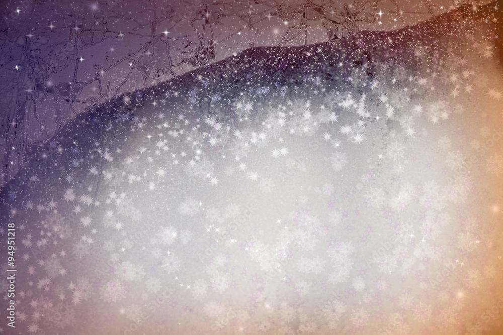 Christmas background with snowflakes  .