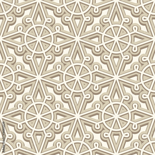 Abstract white ornament, seamless pattern