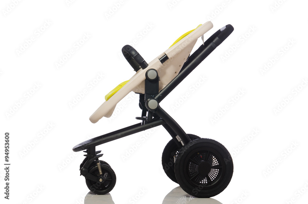 Child pram isolated on the white background Child pram isolated on the white background