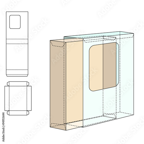 Box Die Line template