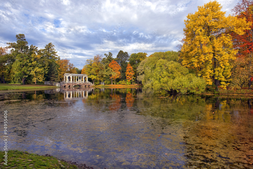golden autumn in in Catherine park, Tsarskoye Selo (Pushkin)