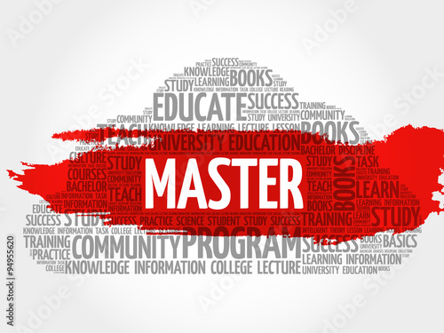 Master word cloud, education concept