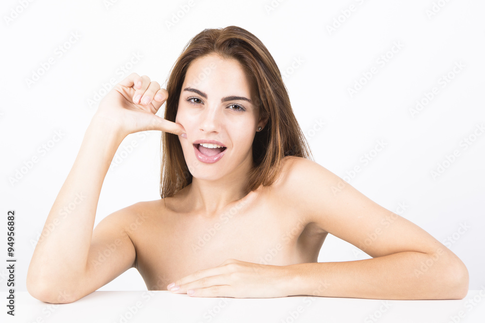Naklejka premium Attractive female