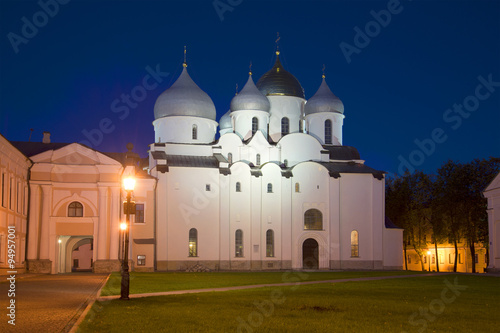 Софийский собор сентябрьской ночью. Великий Новгород