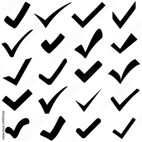 check mark silhouettes