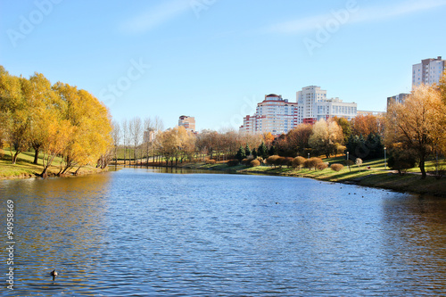 Beautiful autumn park. Autumn in Minsk. Autumn trees and leaves. Autumn Landscape.Park in Autumn. Forest in Autumn. © Agnes