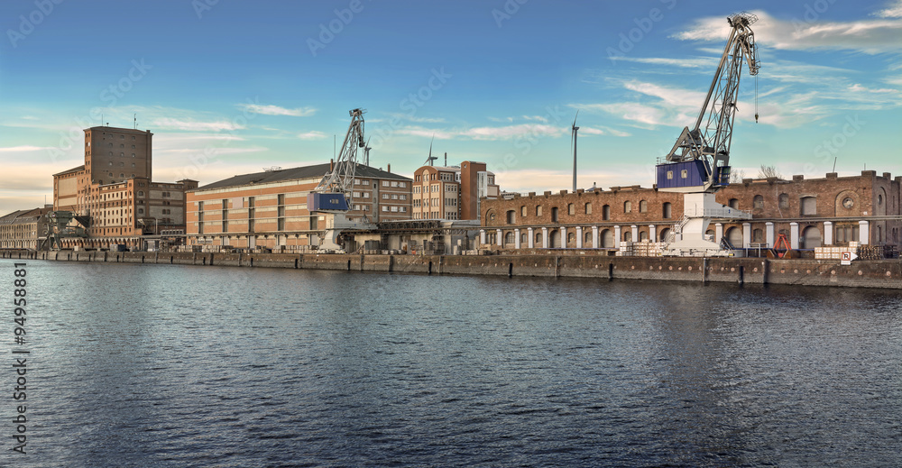 Fototapeta premium inland industrial river port
