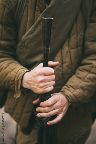 Detail of soviet russian military ammunition - machine gun of Wo