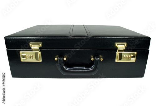 Maletín negro aislado