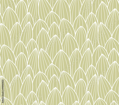 Seamless pattern with hand drawn cactus grid