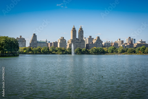 Blick vom Central Park auf die Skyline von New York