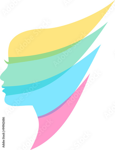 Beautiful silhouette female face