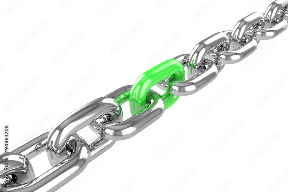Obraz premium render stainless steel chain