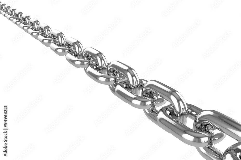 Obraz premium render stainless steel chain