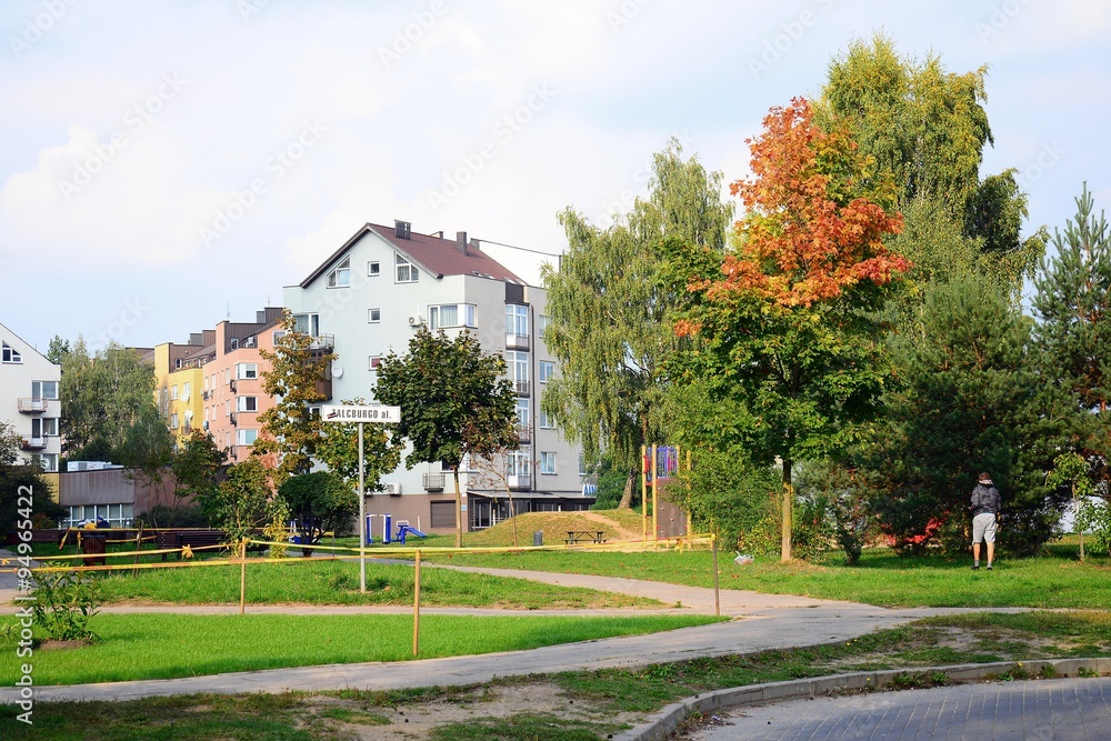 Vilnius residential houses in Pasilaiciai districtt on October 5