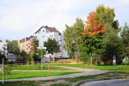 Obraz na płótnie Vilnius residential houses in Pasilaiciai districtt on October 5 w salonie