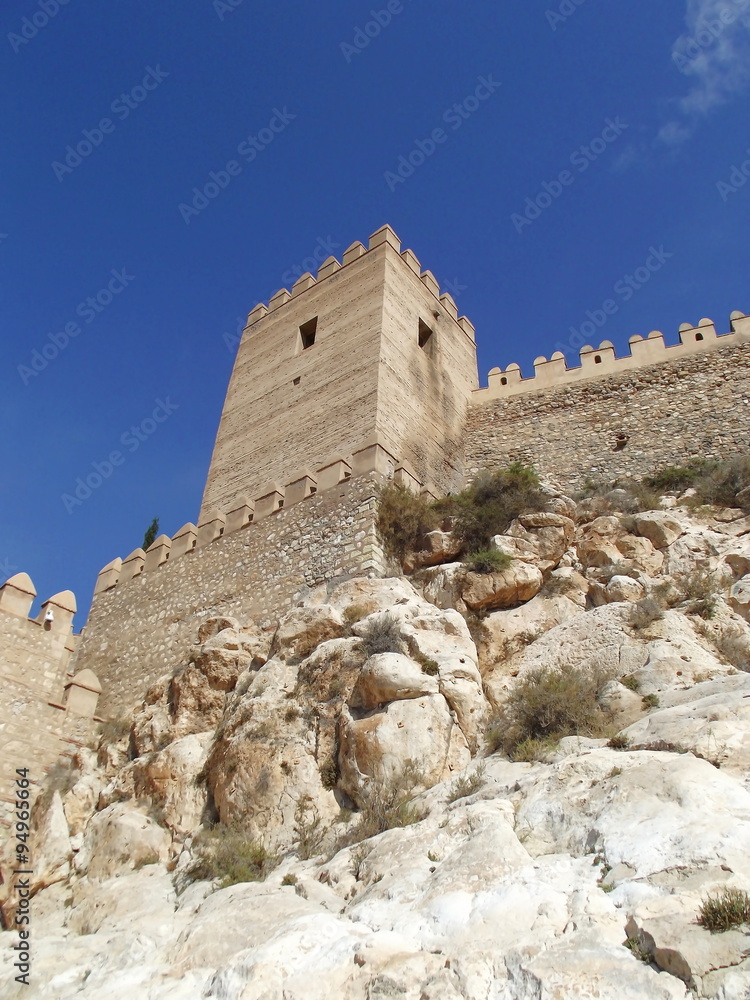 Antique castle in Almeria in Spain