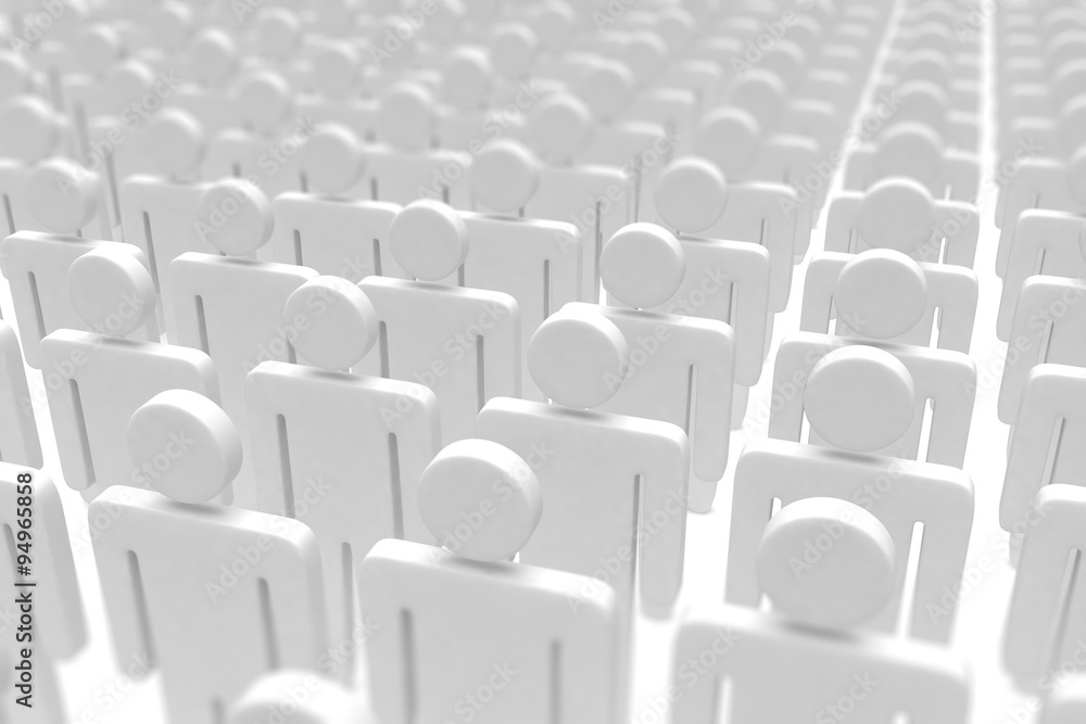 Naklejka premium group of people figures on white background