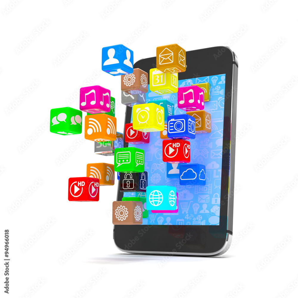 icon app fall in smart phone icon app fall in smart phone