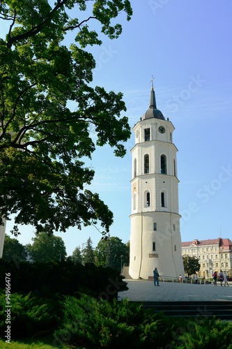 Vilnius town Cathedral belfry in Cathedral square