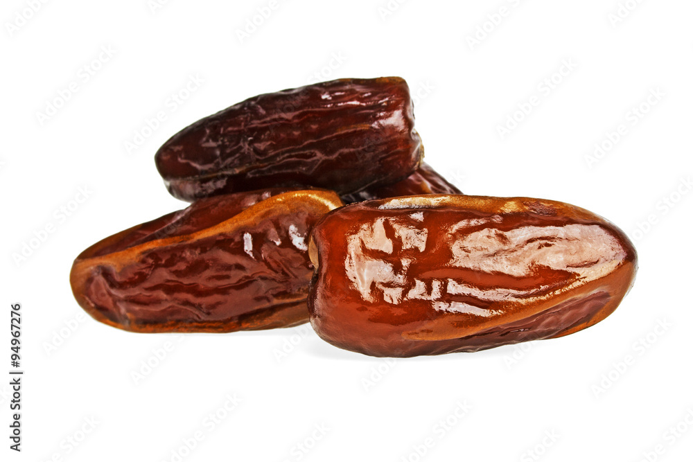 Dried dates fruits isolated on white background Dried dates fruits isolated on white background