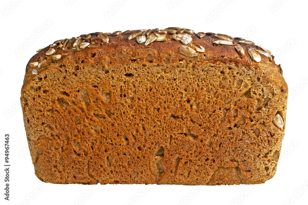Tasty rye bread, isolated on white background Tasty rye bread, isolated on white background