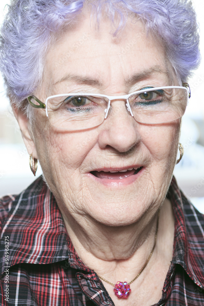 Portrait of a happy senior woman at home Portrait of a happy senior woman at home