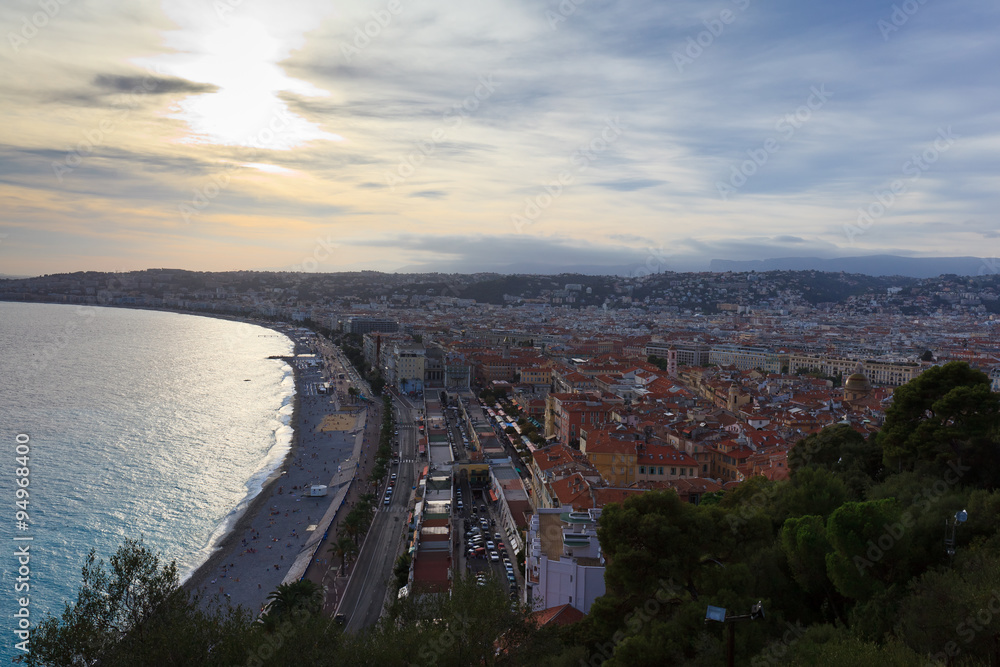 View of Nice city, Cote d'Azur. France