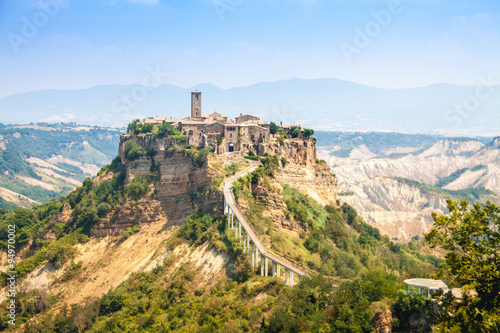 Open view of Civita di Bagnoreggio, Italy