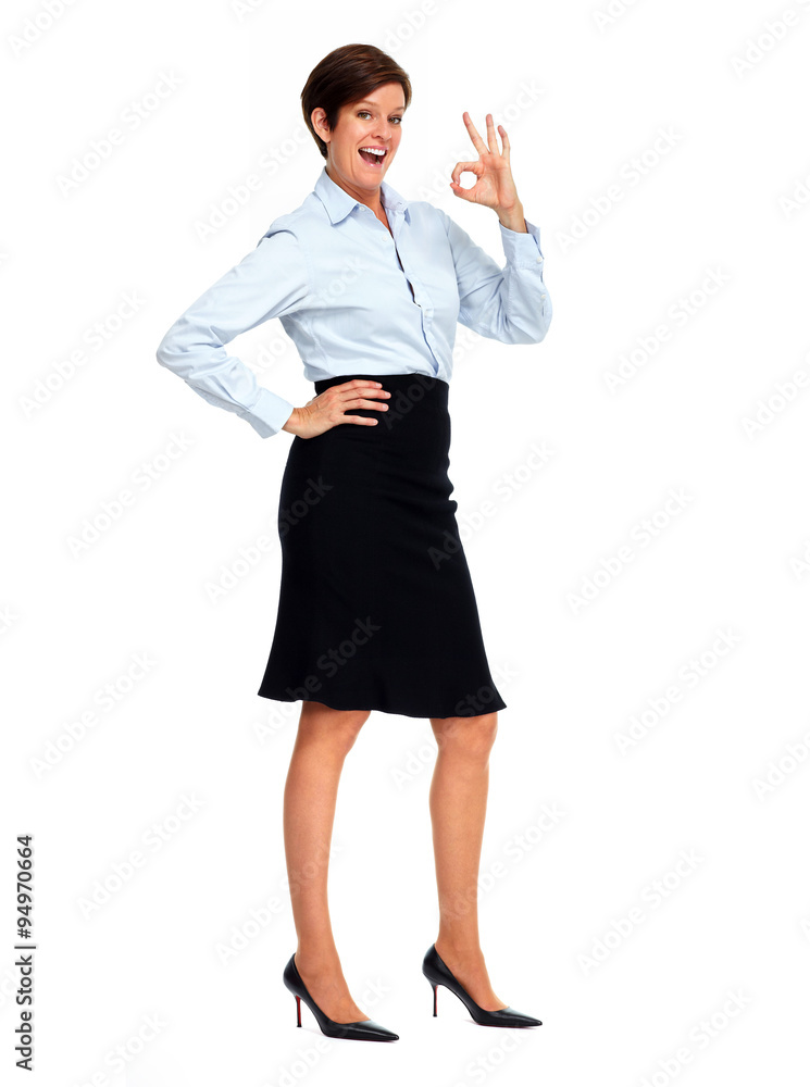 Beautiful business woman with short hairstyle. Beautiful business woman with short hairstyle.