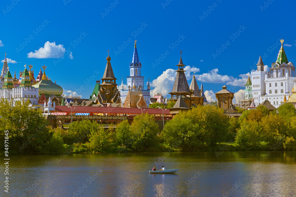 Izmailovo Kremlin and lake - Moscow Russian Izmailovo Kremlin and lake - Moscow Russian