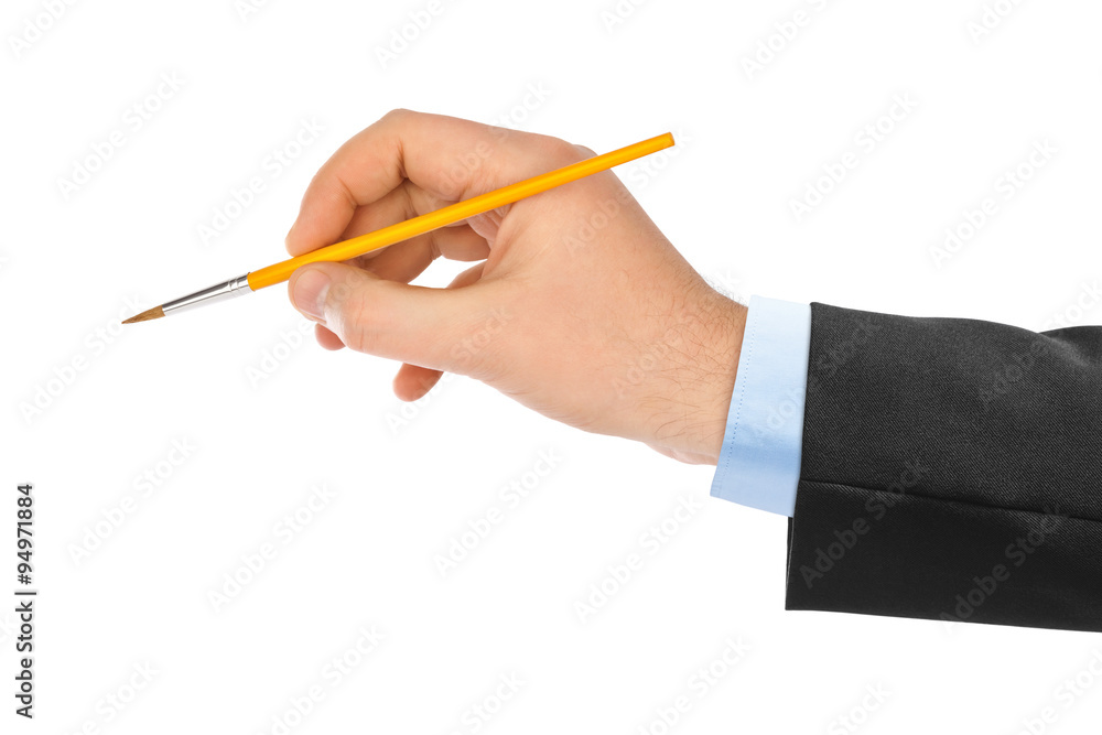 Hand with paintbrush Hand with paintbrush