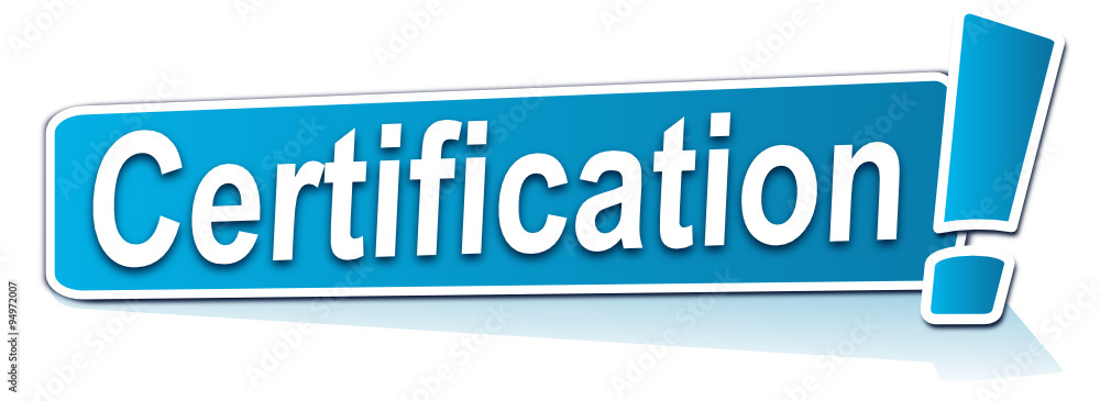 certification sur étiquette bleue certification sur étiquette bleue