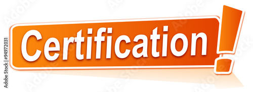 certification sur étiquette orange