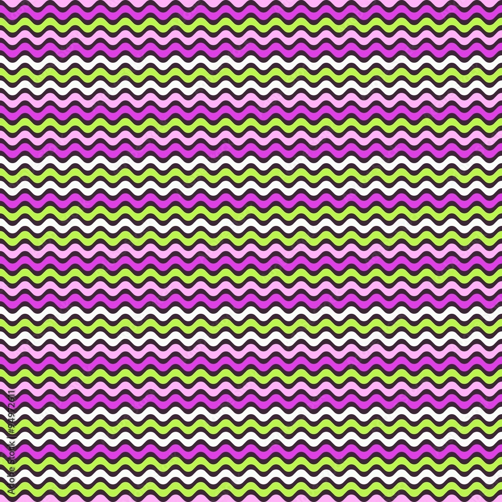 Pink and Green Wavy Lines Seamless Pattern Pink and Green Wavy Lines Seamless Pattern