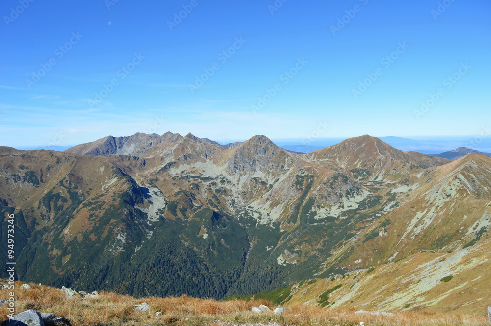 Rock mountains and trees in Slovakia