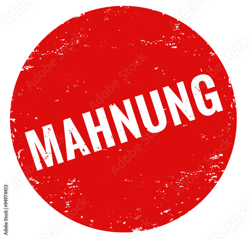 Mahnung Stempel rot