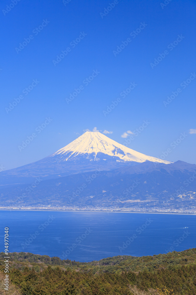 Mt. Fuji and Suruga bay from Darumayama plateau, Izu Peninsula, Japan