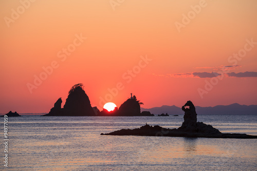 Ootago coast of sunset  Izu  Shizuoka  Japan