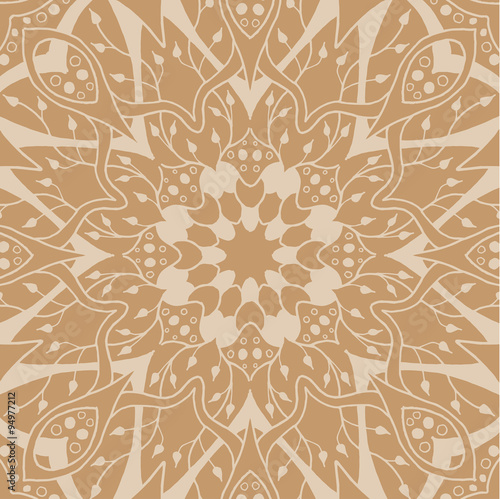 Mandala seamless pattern. Floral ethnic abstract decorative ornament