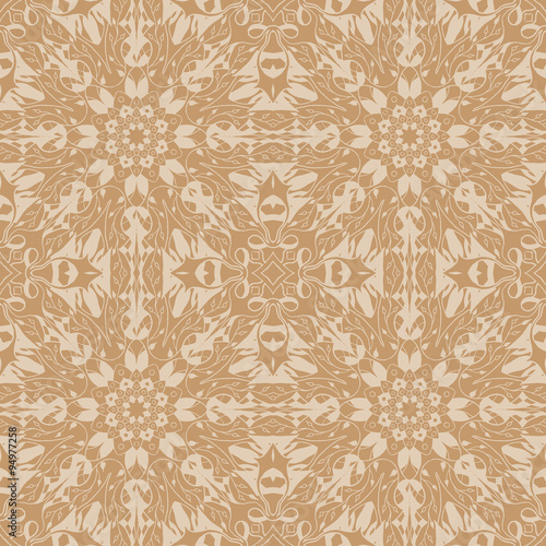Mandala seamless pattern. Floral ethnic abstract decorative ornament