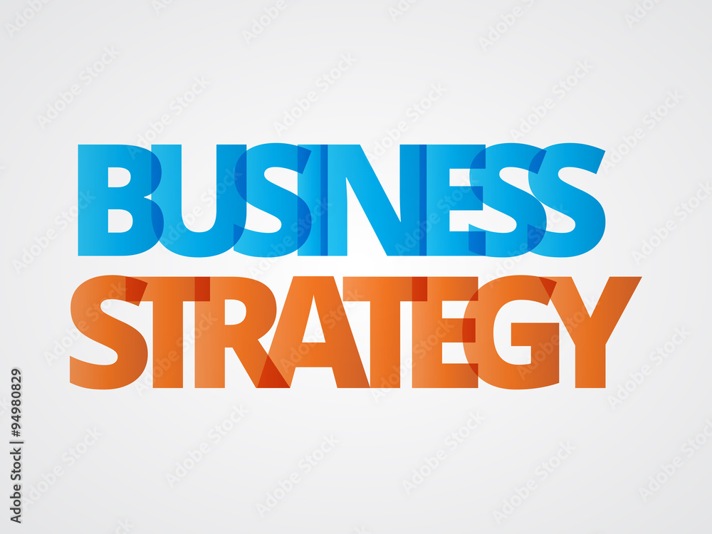Business strategy. Abstract colorful text concept