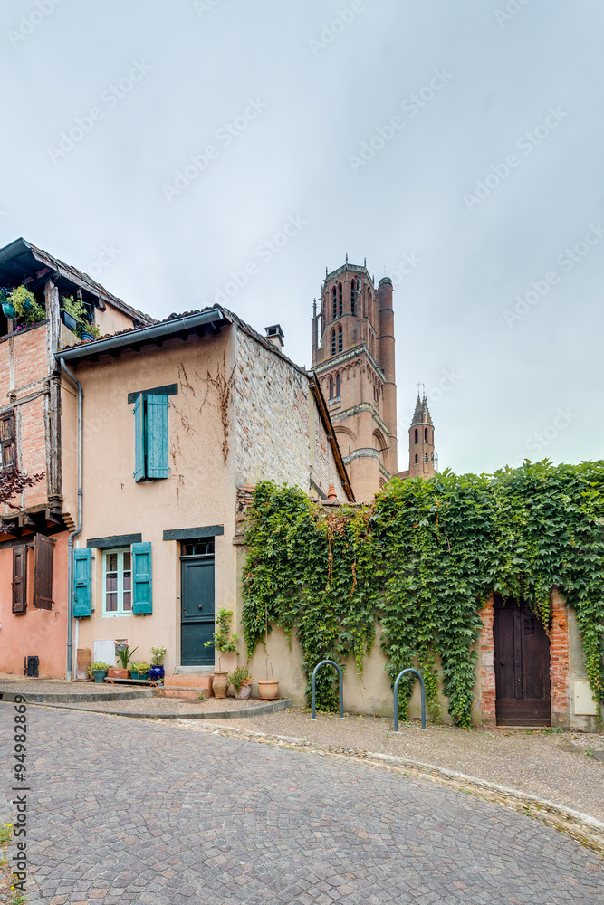 Medieval square in Albi, France